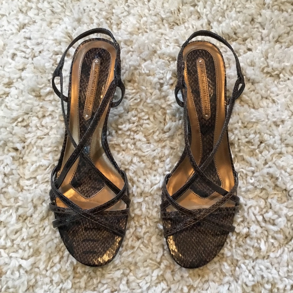 Bandolino Snakeskin Pattern Strappy Heel